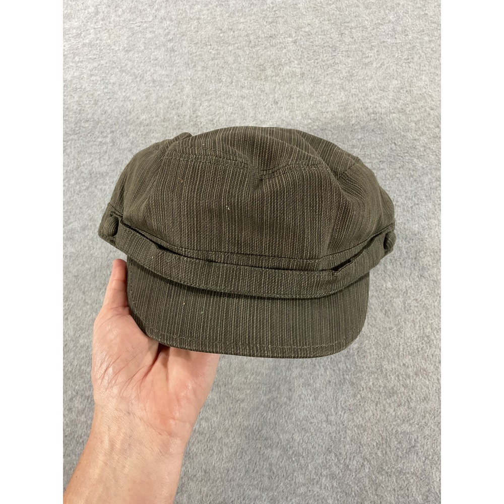 Lids Olive Green Corduroy Fiddler Cap Newsboy Military Hat L/XL